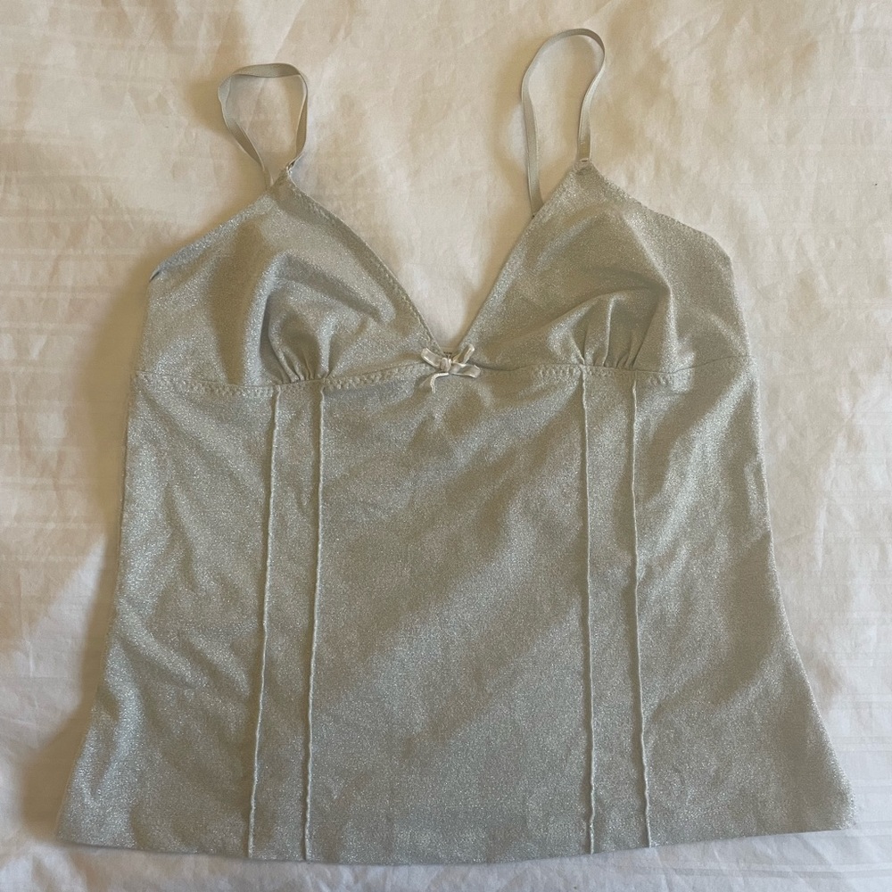 STUNNING chrome sparkling La Senza top